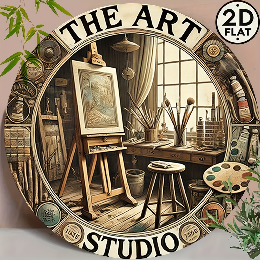 2D Flat, Vintage 8-Inch Round  - Paint Brush recension och pris
