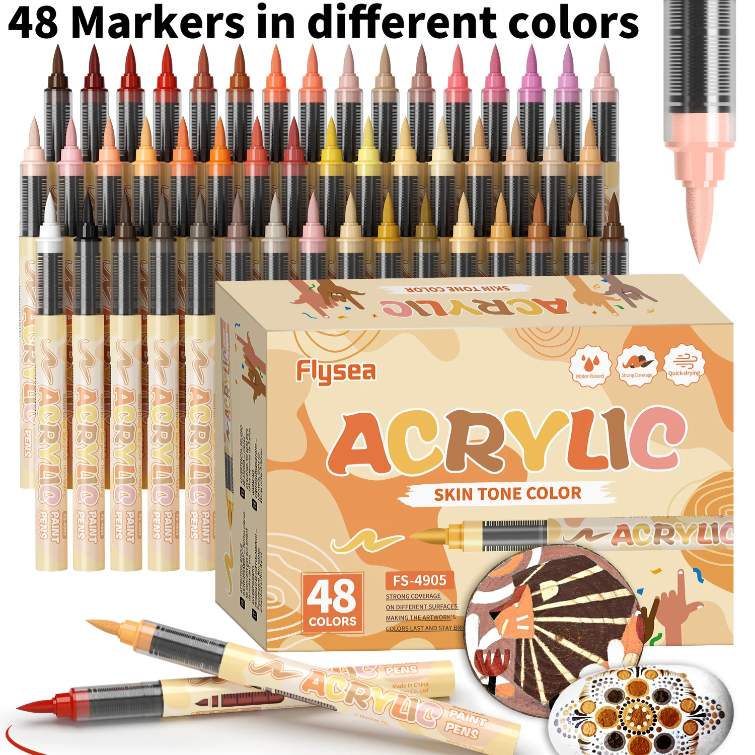 12-72 Skin Tone Art Markers So - Paint Brush recension och pris