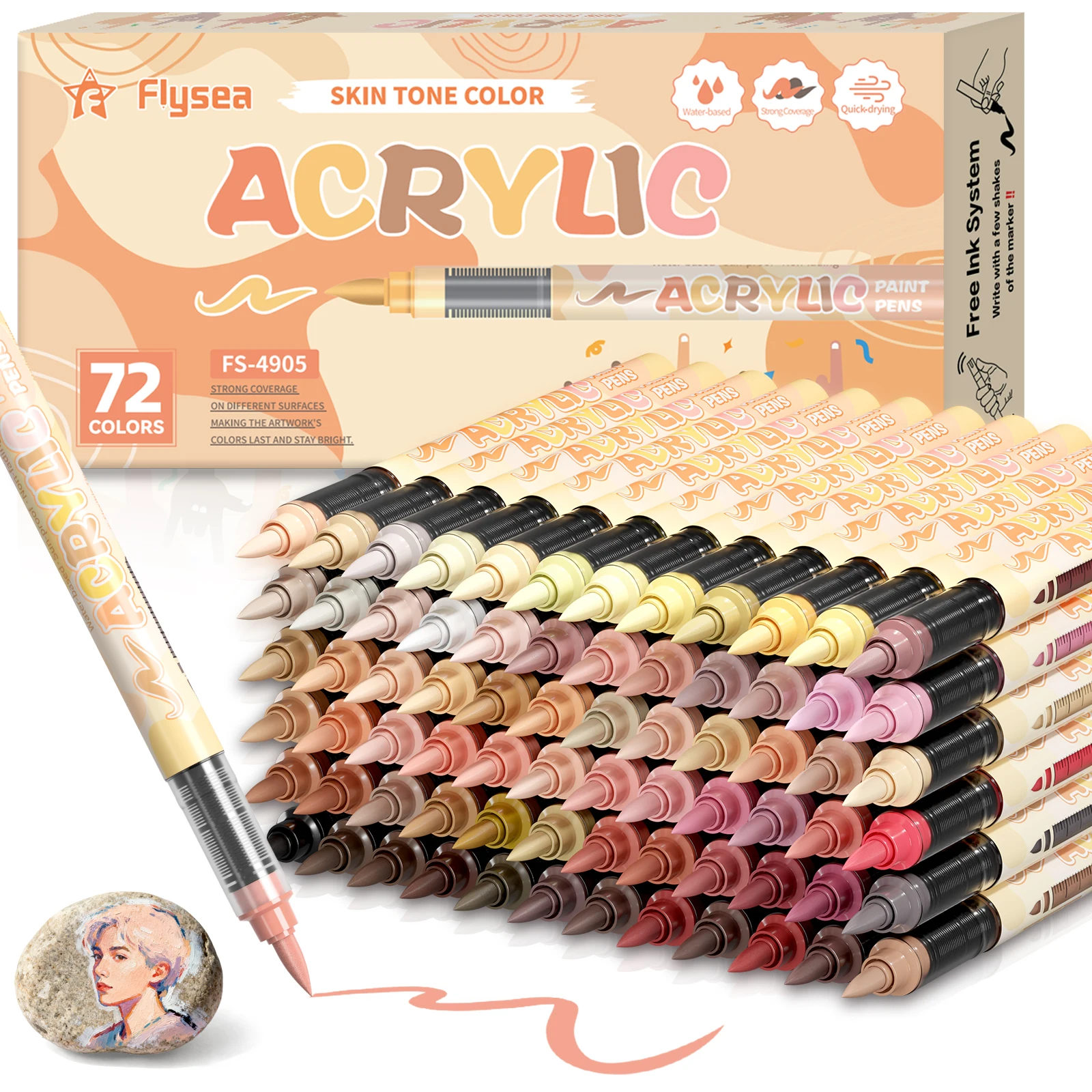 12-72 Skin Tone Art Markers So - Paint Brush recension och pris