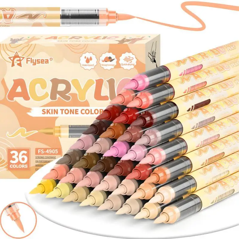 12-72 Skin Tone Art Markers So - Paint Brush recension och pris
