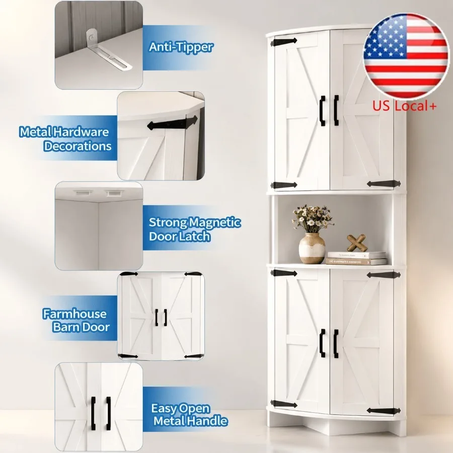 64.8 Tall Corner Cabinet with  - Cabinet Hinges recension och pris