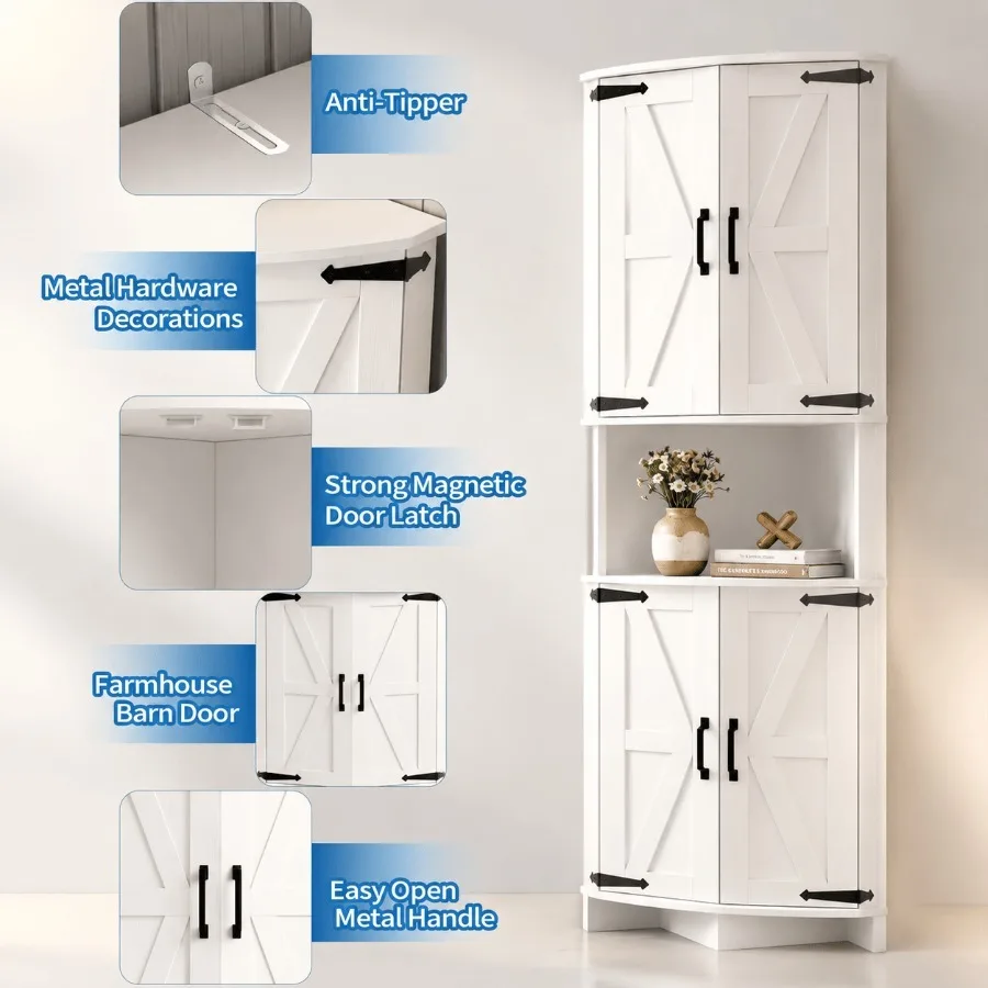 64.8 Tall Corner Cabinet with  - Cabinet Hinges recension och pris