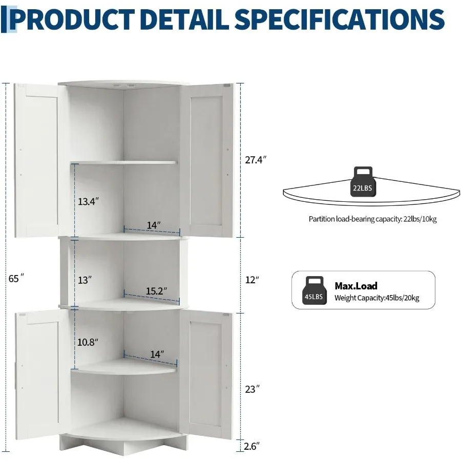 64.8 Tall Corner Cabinet with  - Cabinet Hinges recension och pris