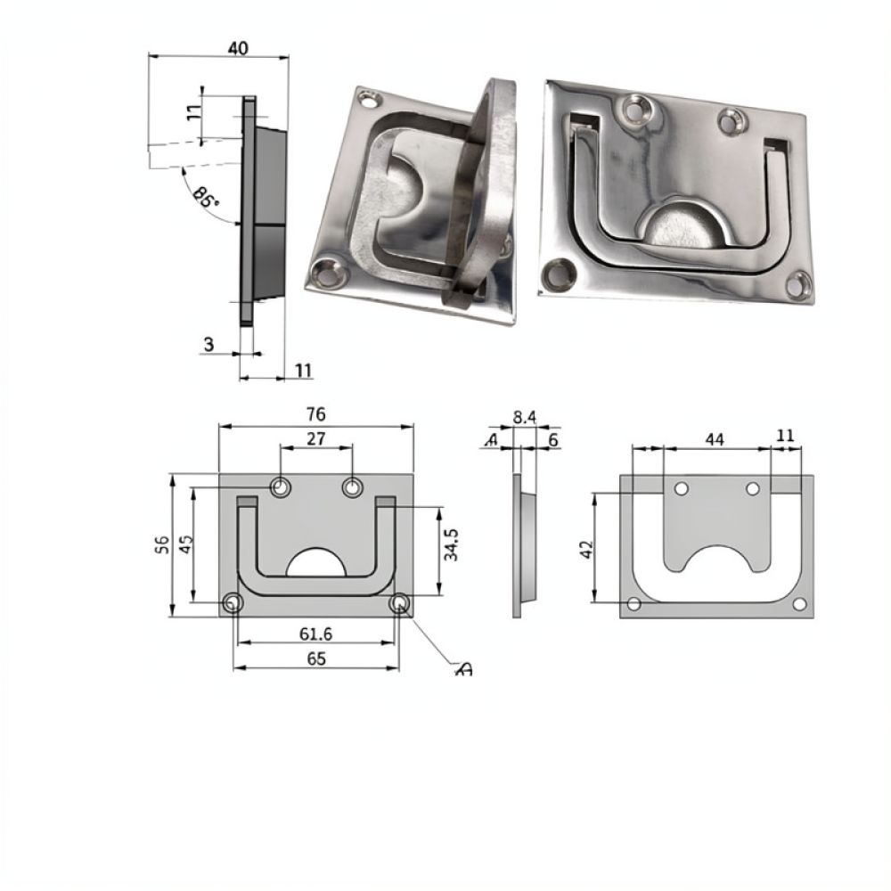 Hidden Flush Ring Handle 316 S - Door Handle recension och pris