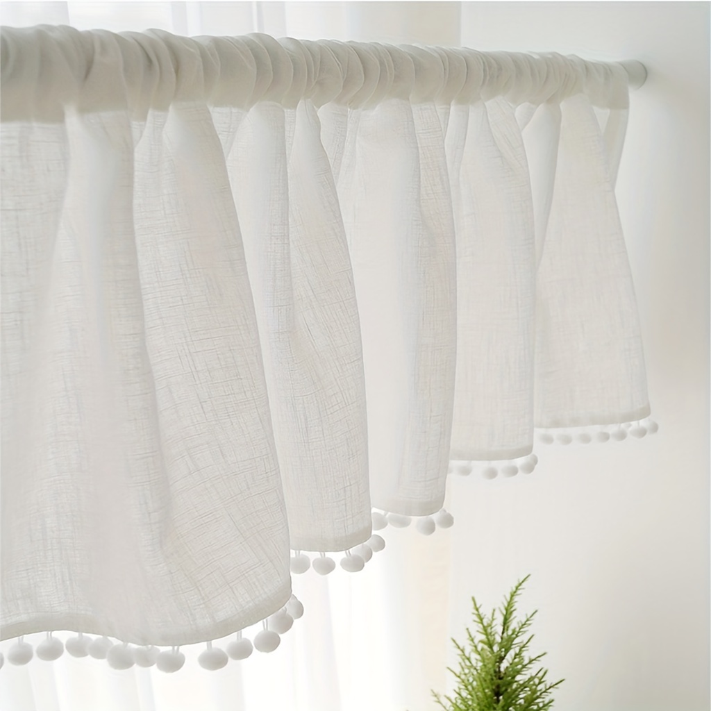 1Pc Cross Gauze Ball Short Cur - Curtain Rods recension och pris