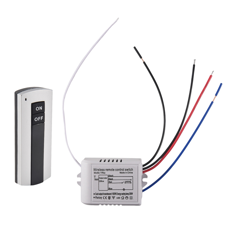 1 Way ON/OFF 220V Wireless Rem - Light Switch recension och pris